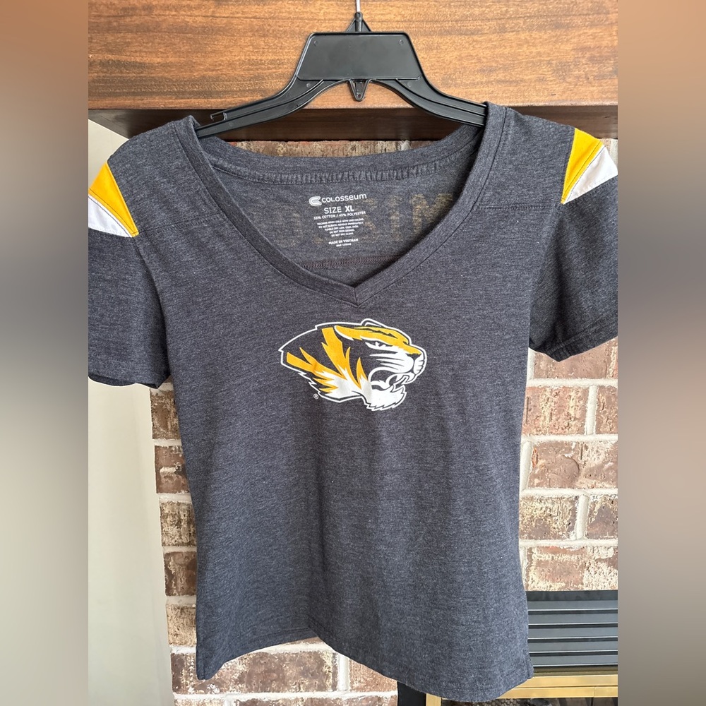 Women's Black Missouri Tigers Tradition State Slim Fit T-Shirt XL